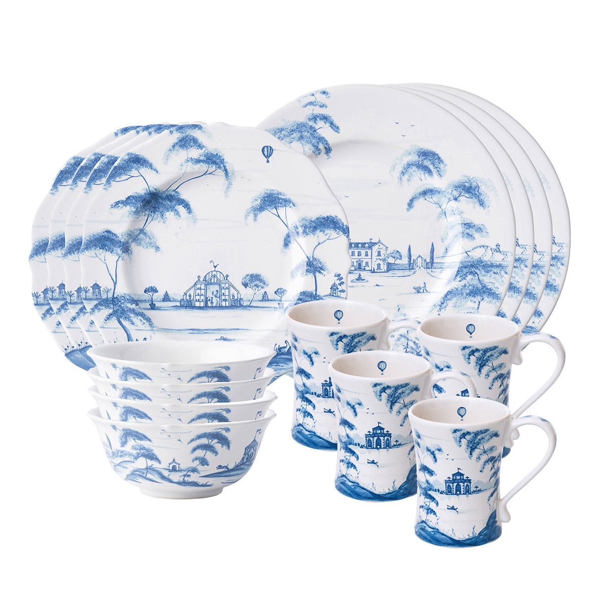 Juliska Country Estate 16-Piece Place Setting Delft Blue