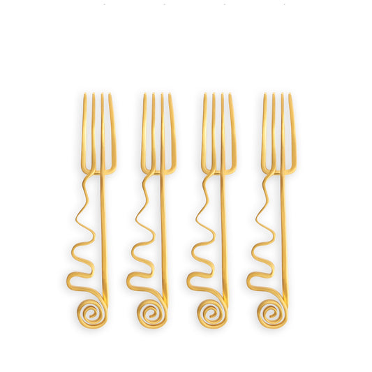 Spirale Cocktail Forks Set of 4