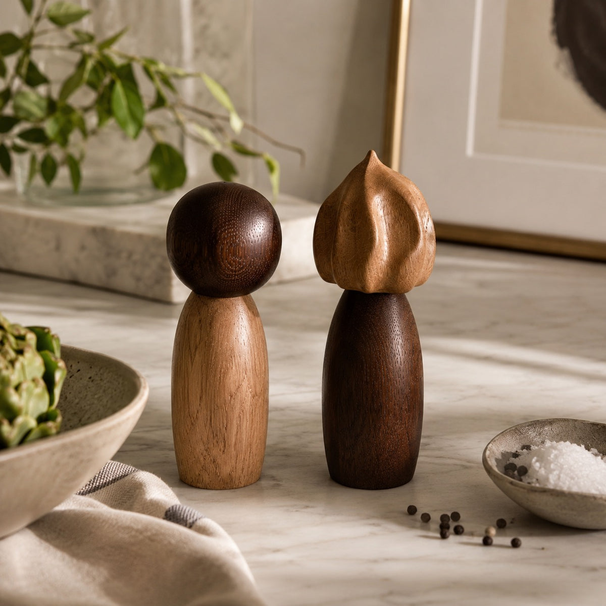 L'Objet Picanto Salt + Pepper Mills Set of 2