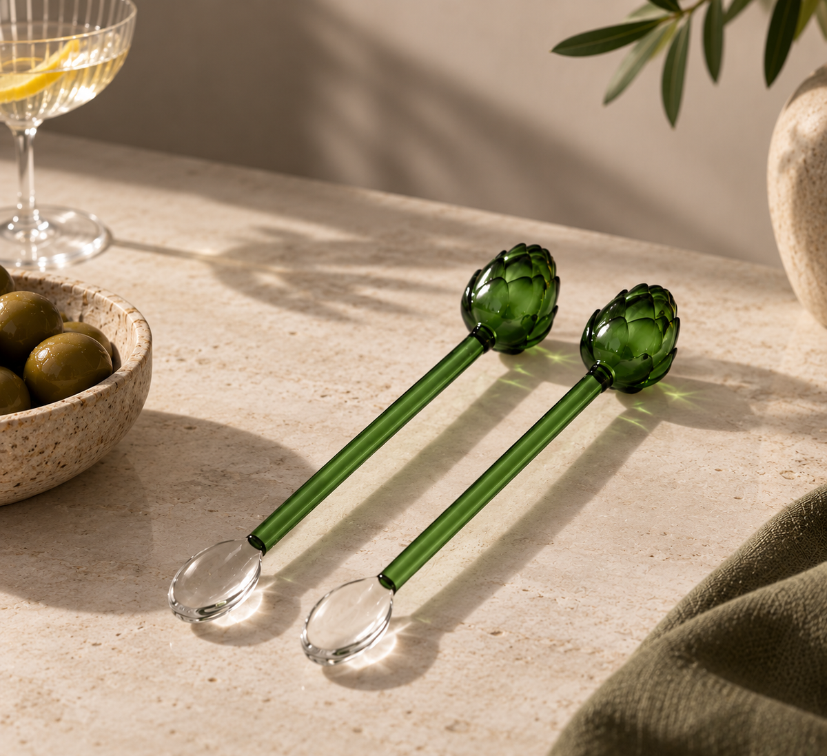 Ichendorf Vegetables Set of 2 Spoons, Artichoke