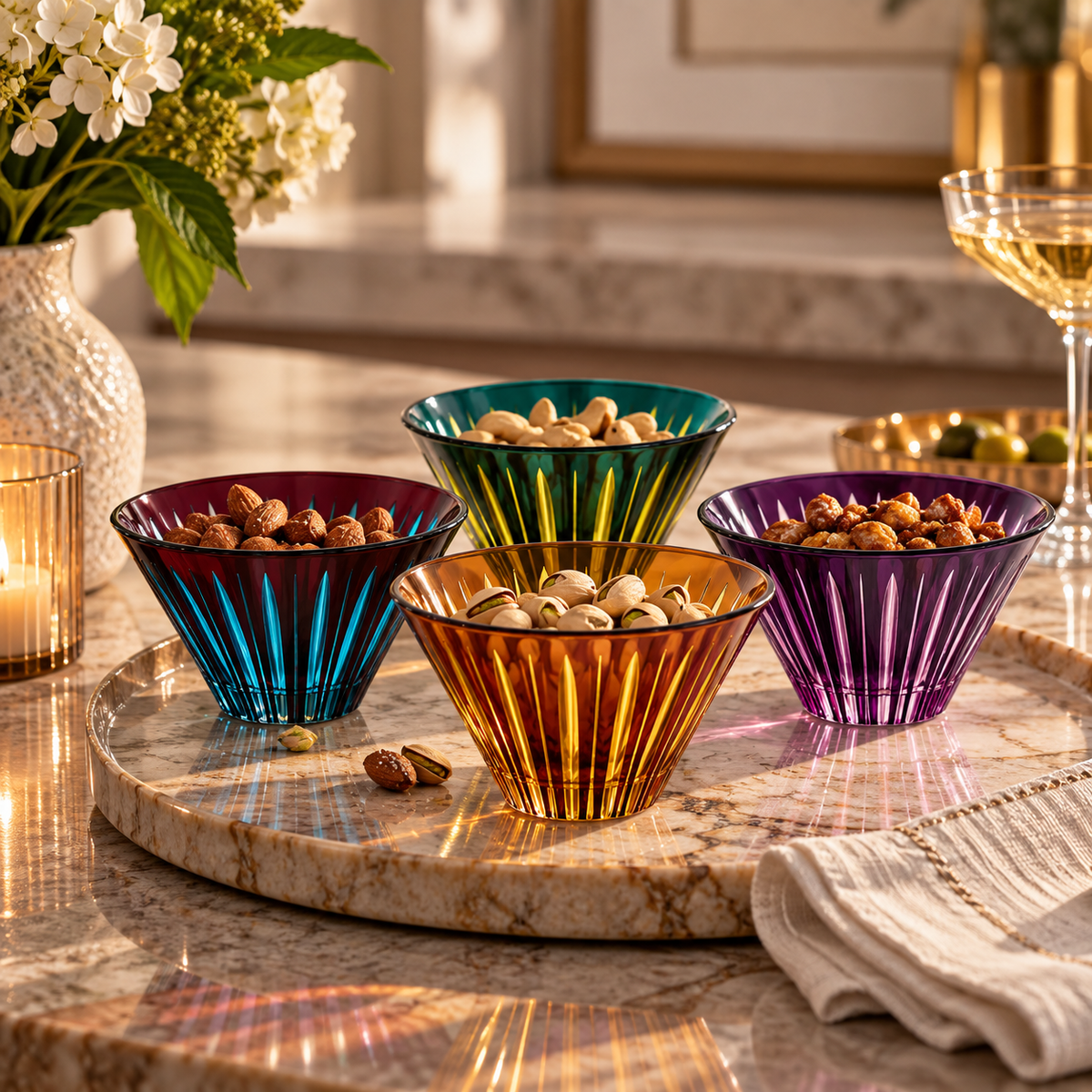 L'Objet Prism Nut Bowls Set of 4