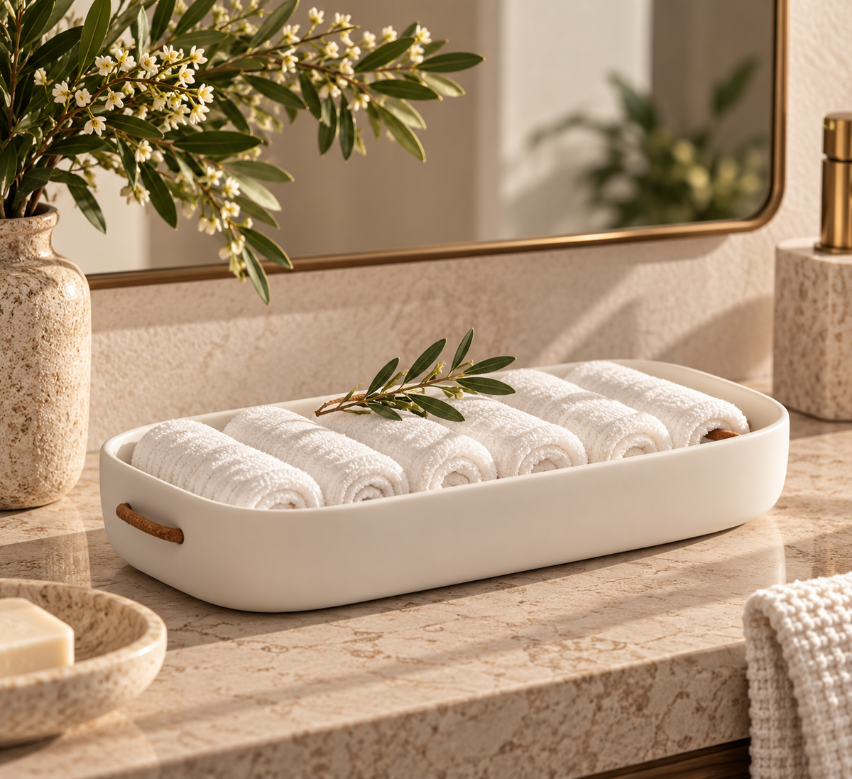 Tina Frey Cuadrado Guest Towel Tray