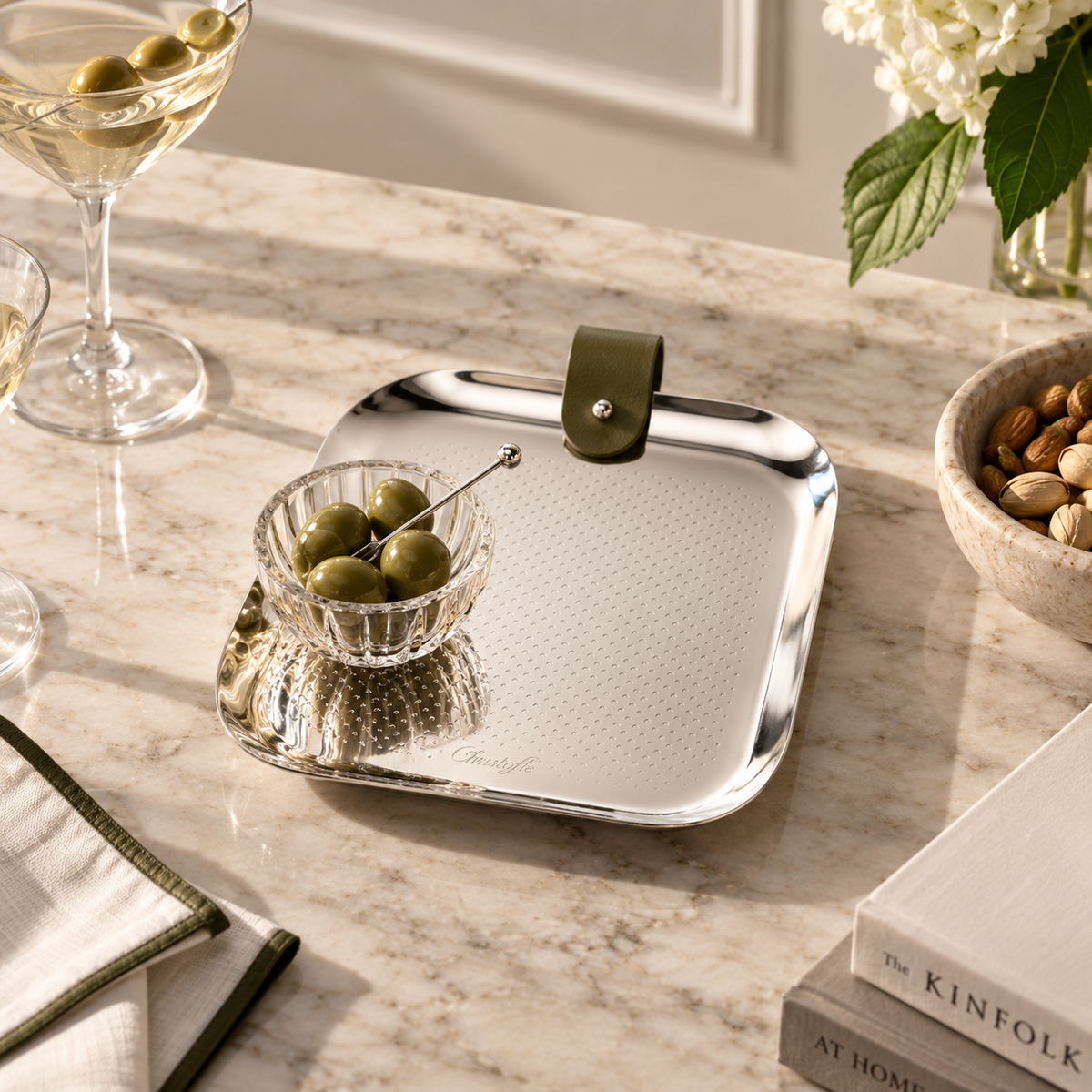 Christofle Club Imperial Green Trinket Tray