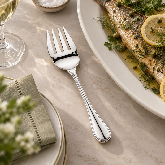 Christofle Albi Silver-Plated Fish Serving Fork Set of 3