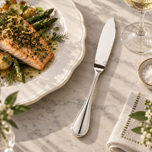 Christofle Albi Silver-Plated Fish Knife Set of 8