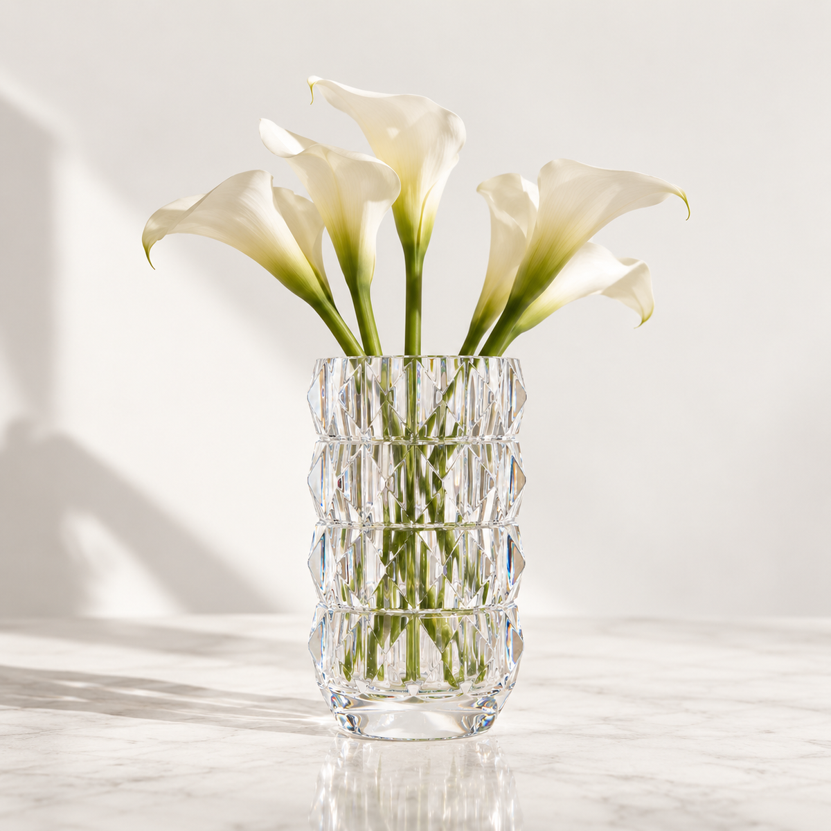 Baccarat Louxor Round Tall Vase Clear