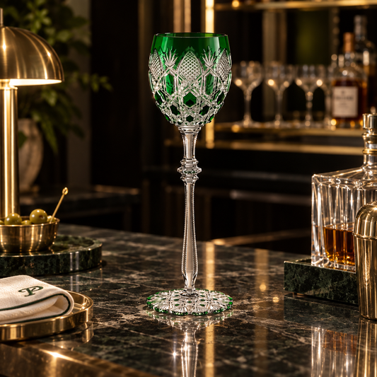 Baccarat Tsar Wine Glass Green