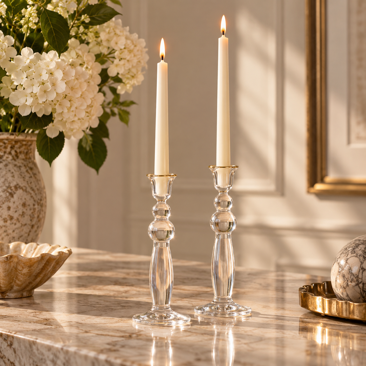Aerin Sancia Taper Candleholders, Set of 2