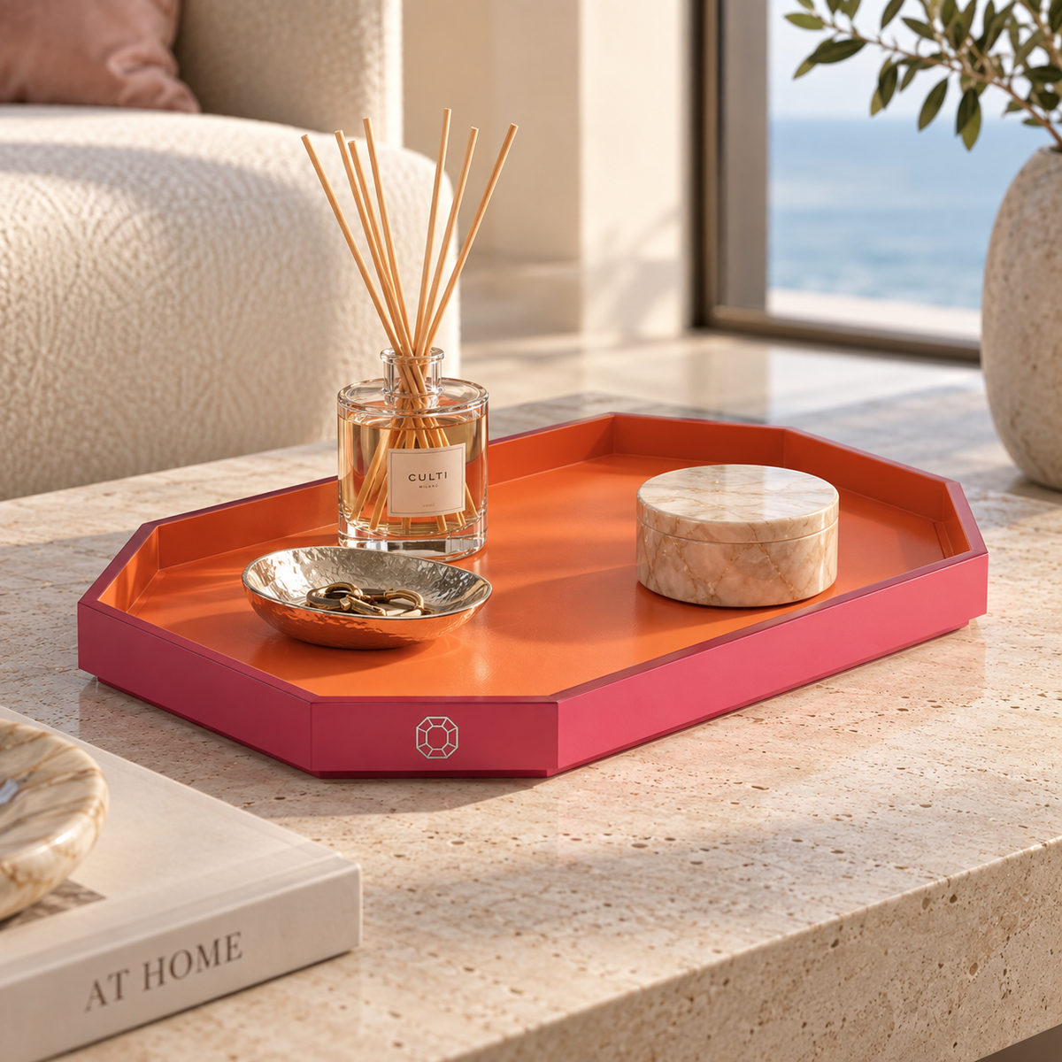 Baccarat Octogone Tray, Medium