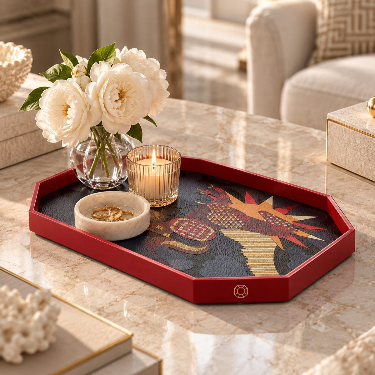 Baccarat Octogone Pegasus Tray