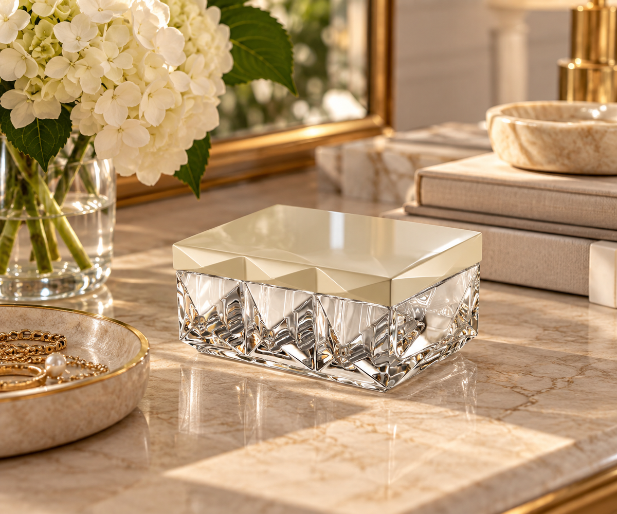 Baccarat Louxor Small Box, Ivory