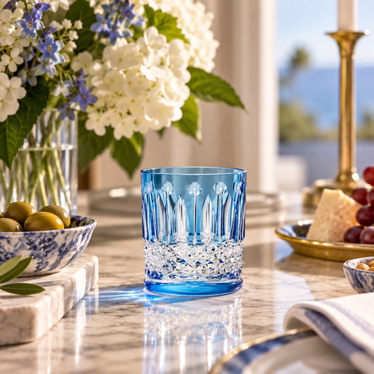 Saint Louis Sky Blue Small Cylindrical Tumbler