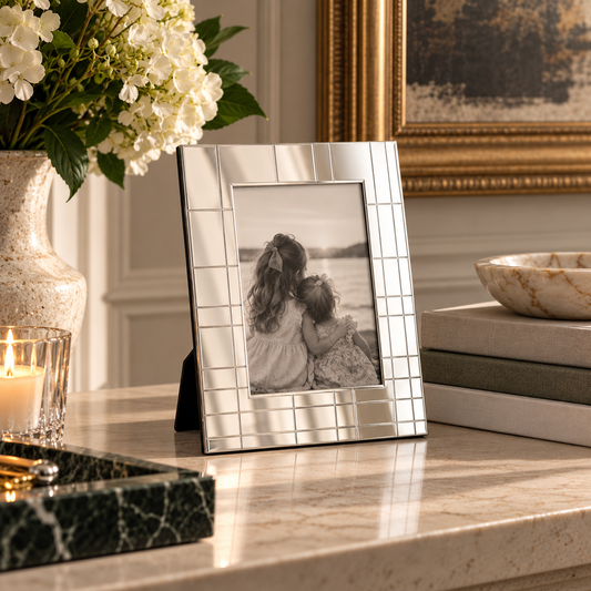 Christofle Graphik Stainless Steel Picture Frame 4" x 6"