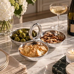 Christofle Vertigo 3-Bowl Serving Dish