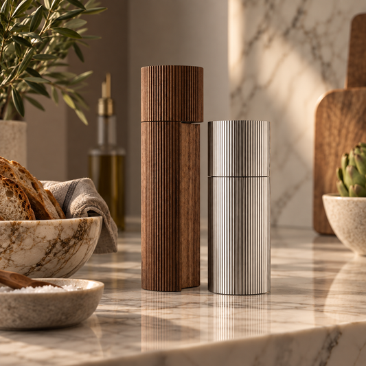 Puiforcat Granville Salt & Pepper Mills Walnut