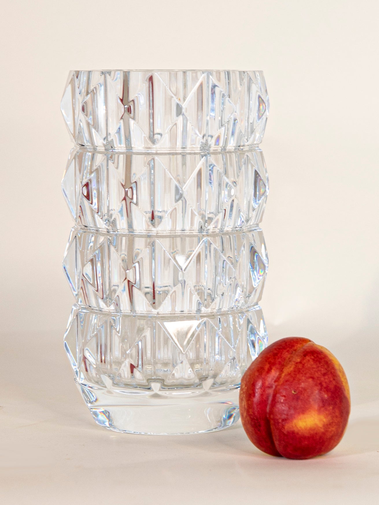 Louxor Round Tall Vase Clear - Styled