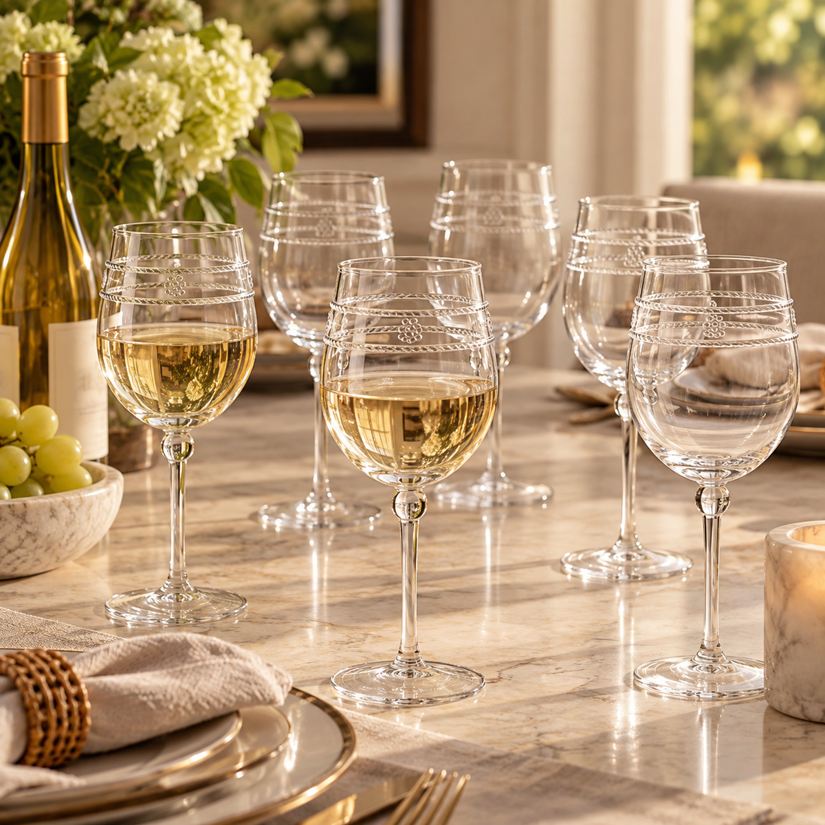 Juliska Isabella Acrylic Wine Glass Set of 8