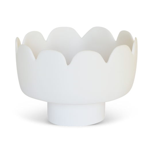 Fleur Large Footed Bowl - White