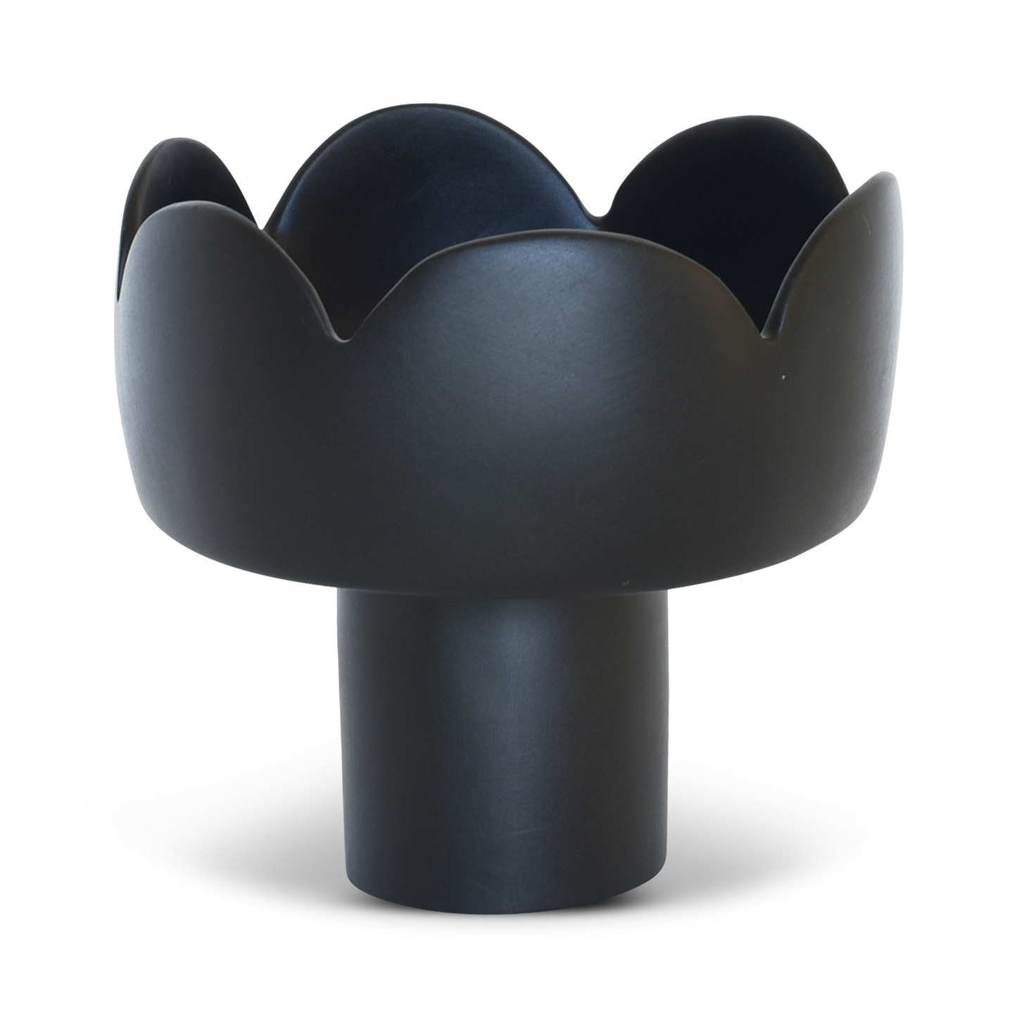 Fleur Footed Bowl - Medium - Black