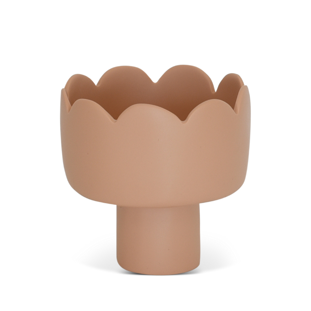 Fleur Footed Bowl - Small - Nude