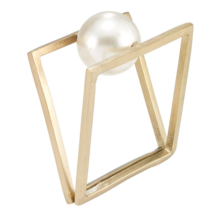Bodrum Floating Pearl Napkin Ring Set of 8