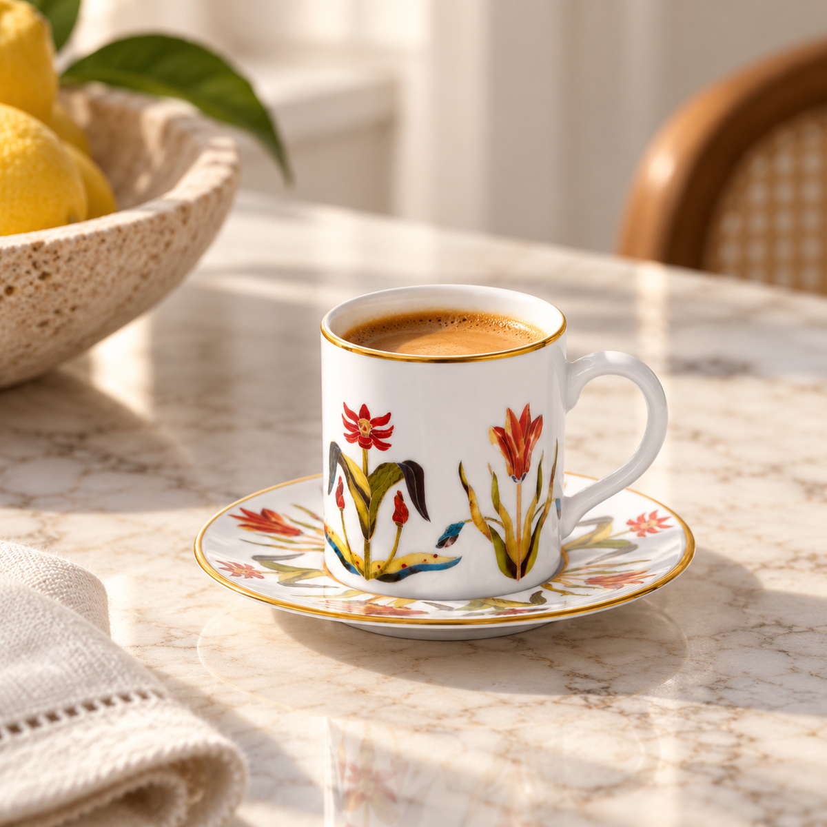 L'Objet Grand Tour Espresso Cup & Saucer