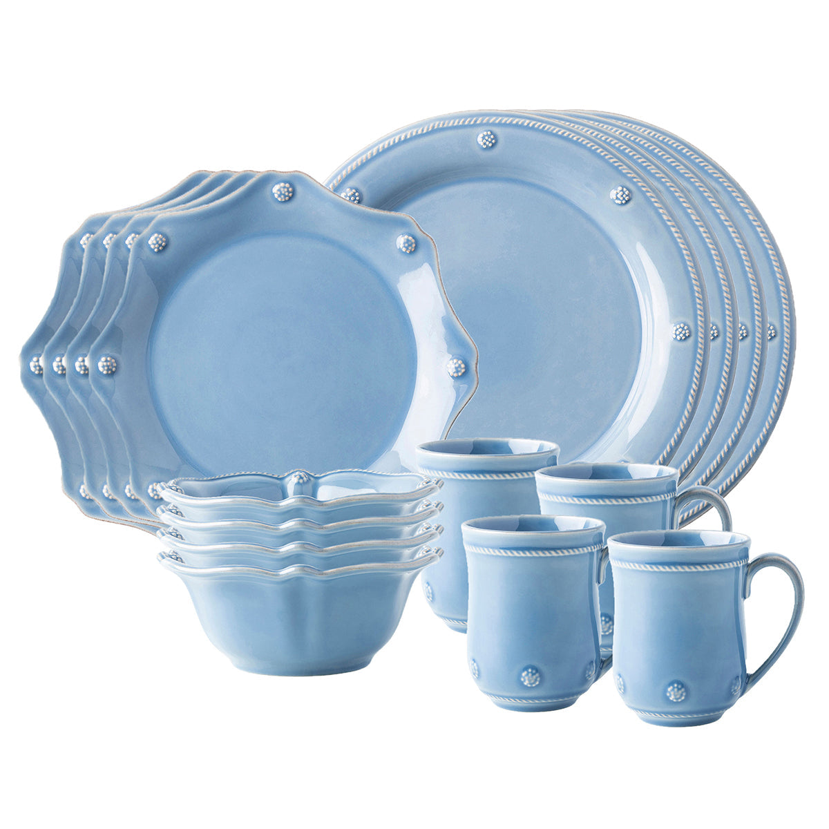 Juliska Berry & Thread 16-Piece Place Setting Chambray