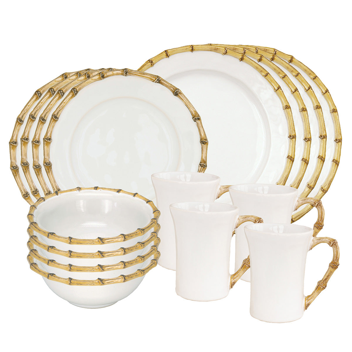 Juliska Bamboo Natural 16-Piece Place Setting