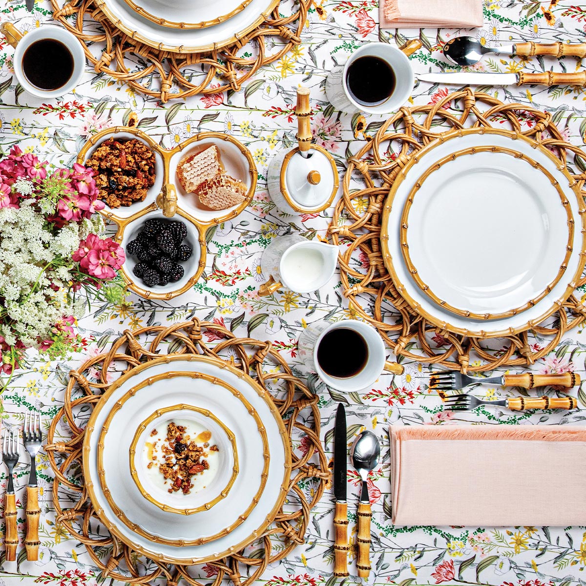 Juliska Bamboo Natural 16-Piece Place Setting