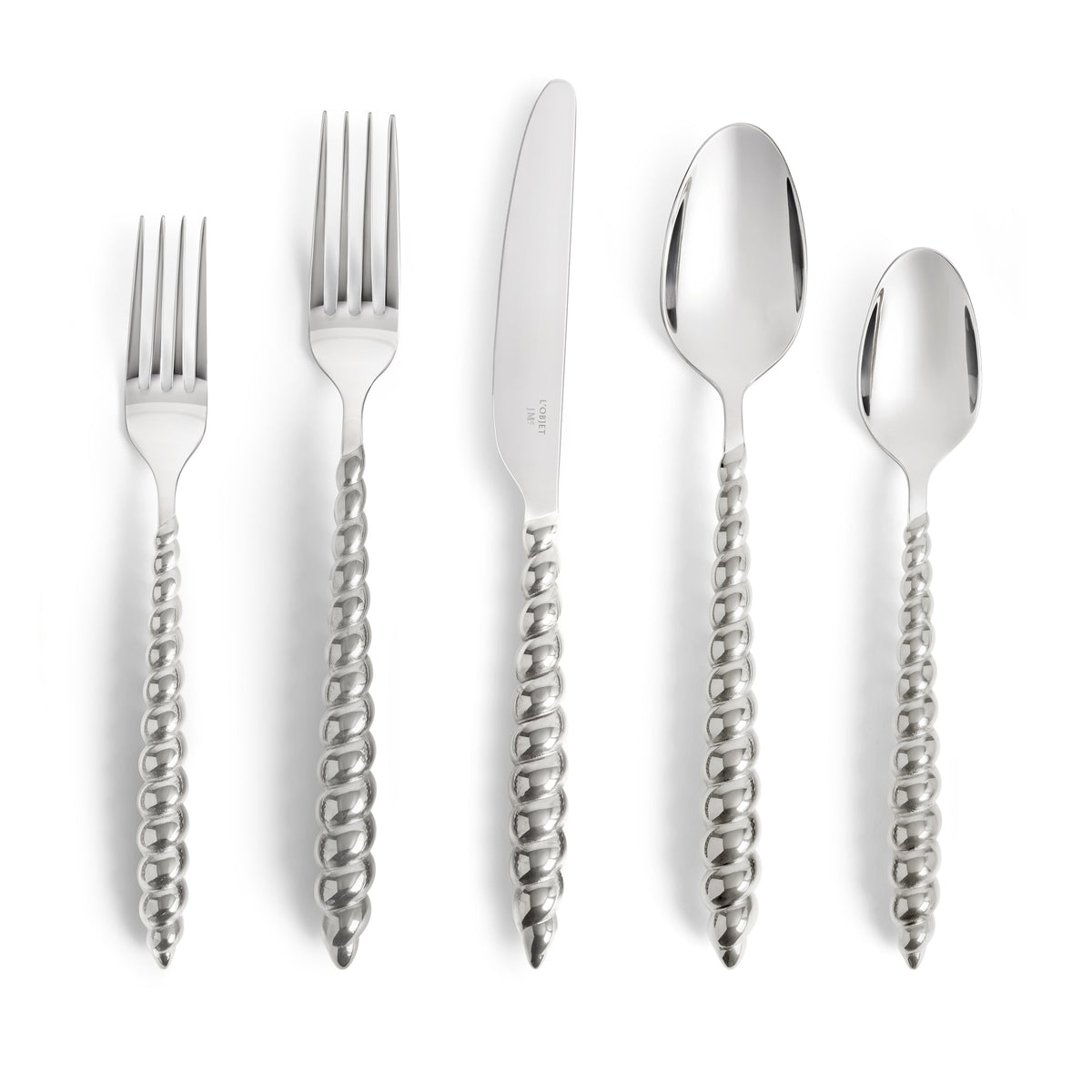 L'Objet Jessica McCormack Shell Flatware, 5-Piece Place Setting, Stainless Steel