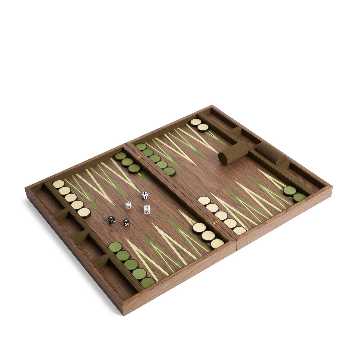 L'Objet Fortuny Backgammon Camo Isole/Military Green