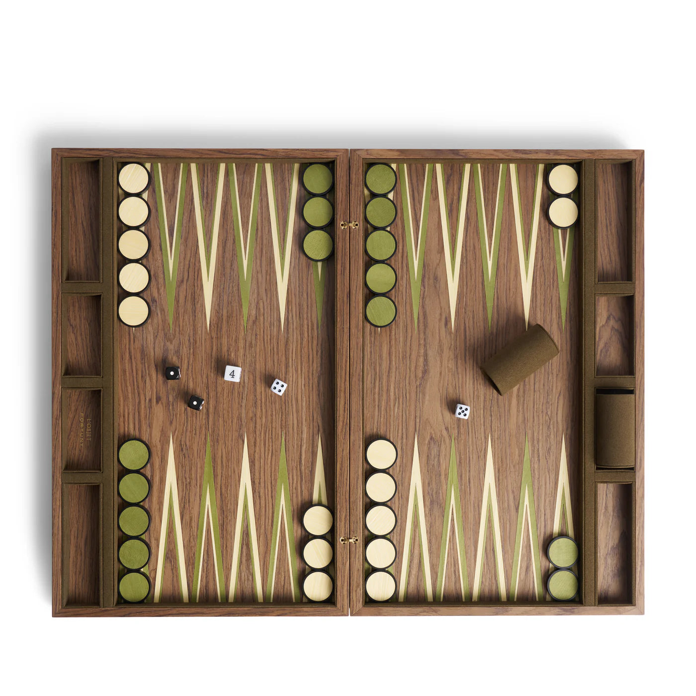 Fortuny Backgammon - Camo Isole/Military Green