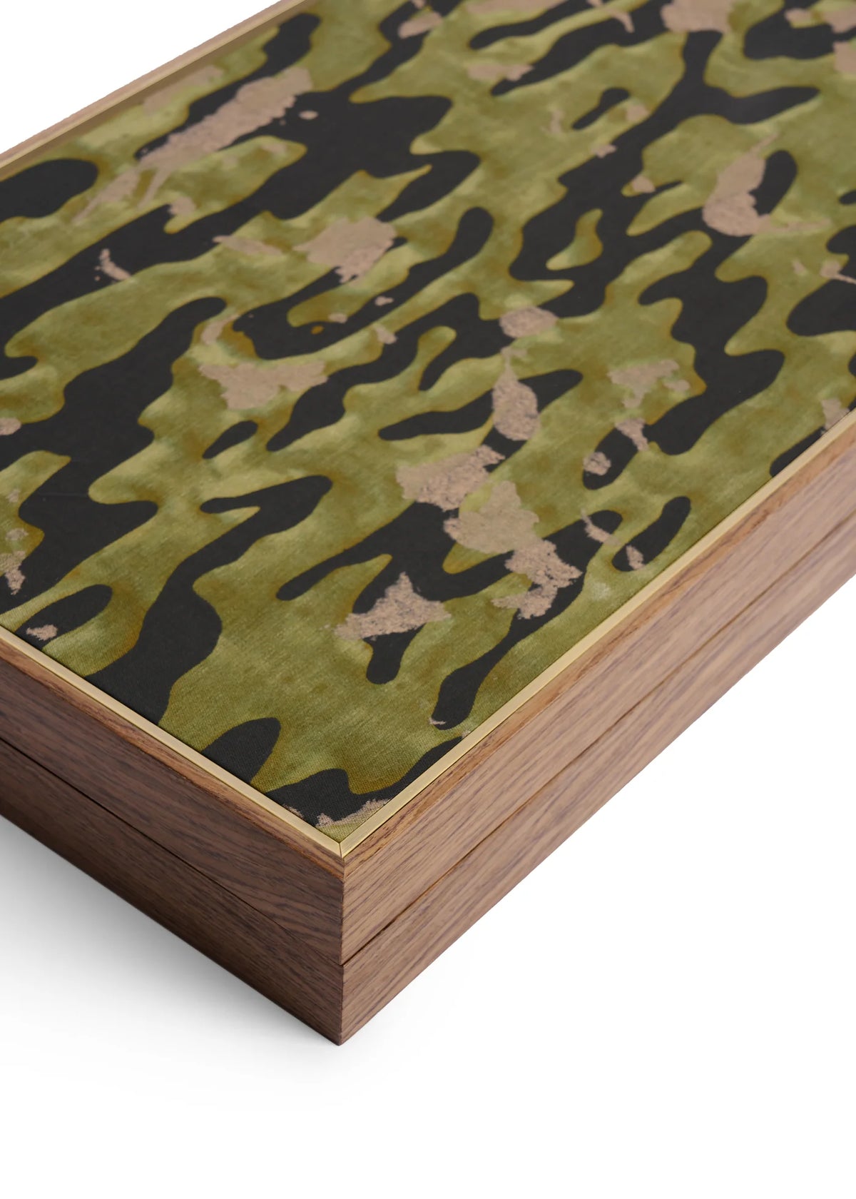 L'Objet Fortuny Backgammon Camo Isole/Military Green