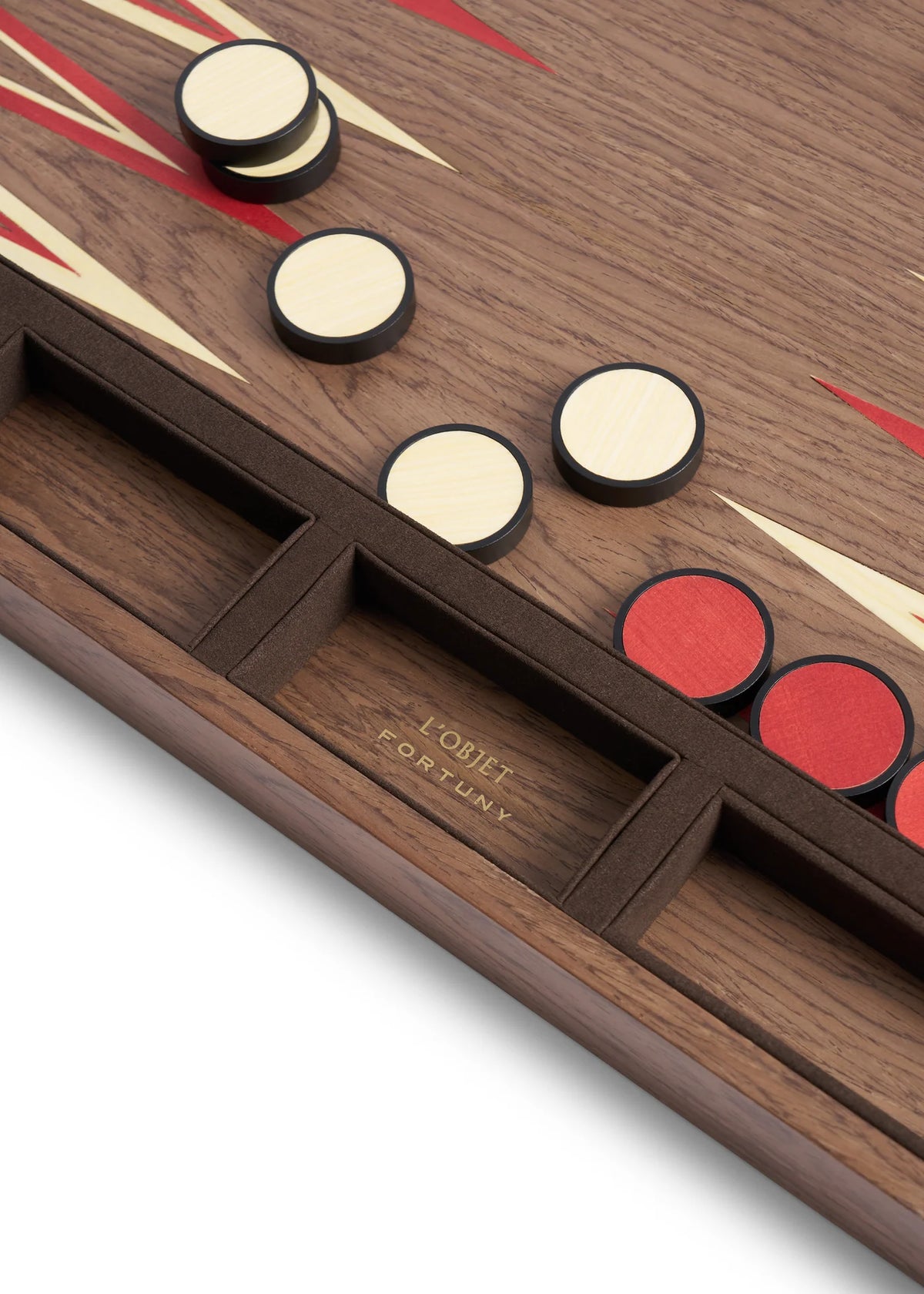 L'Objet Fortuny Backgammon Laotze/Oxblood Spice