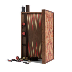 L'Objet Fortuny Backgammon Laotze/Oxblood Spice