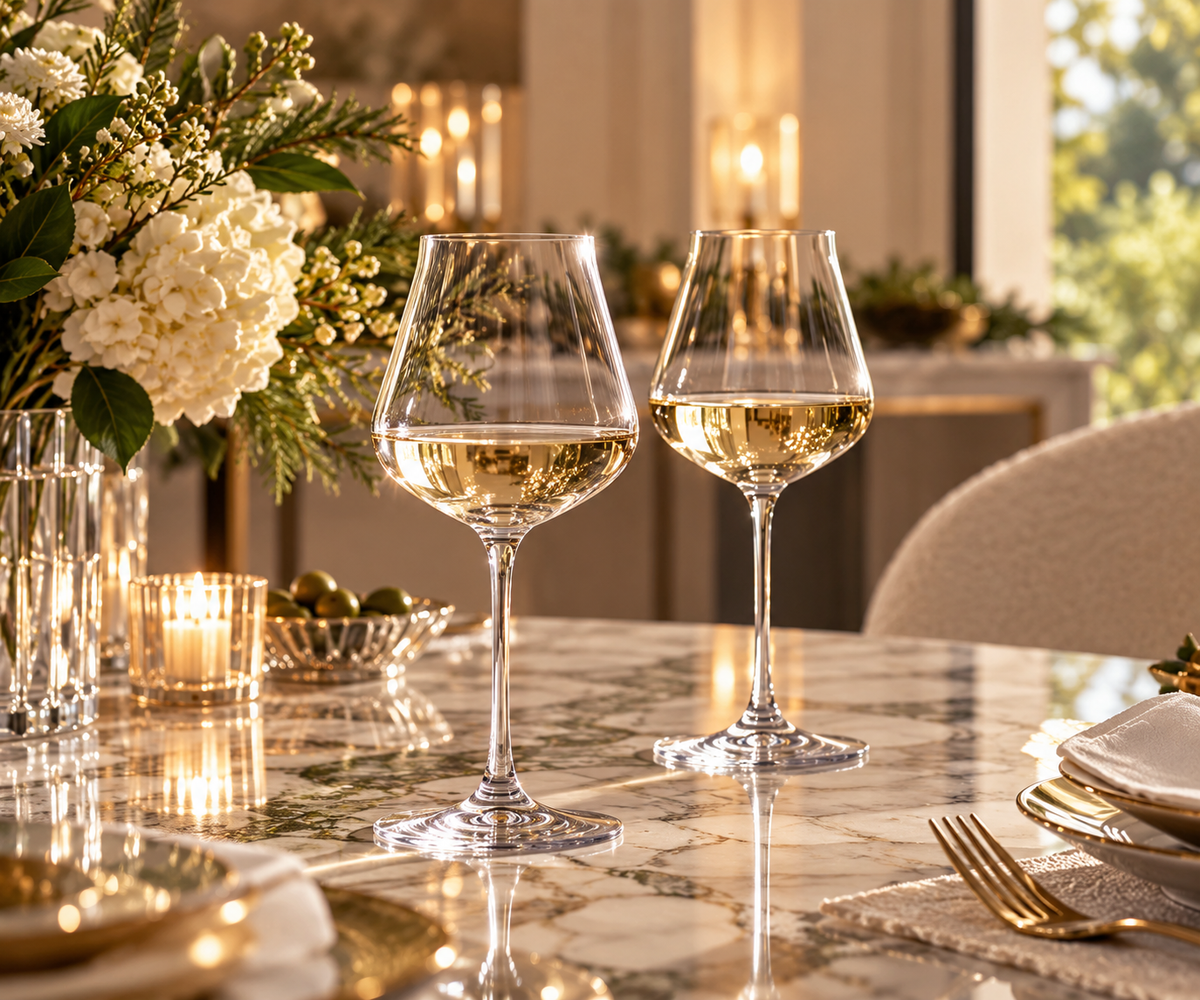 Baccarat Château Baccarat White Wine Glasses, Set of 2