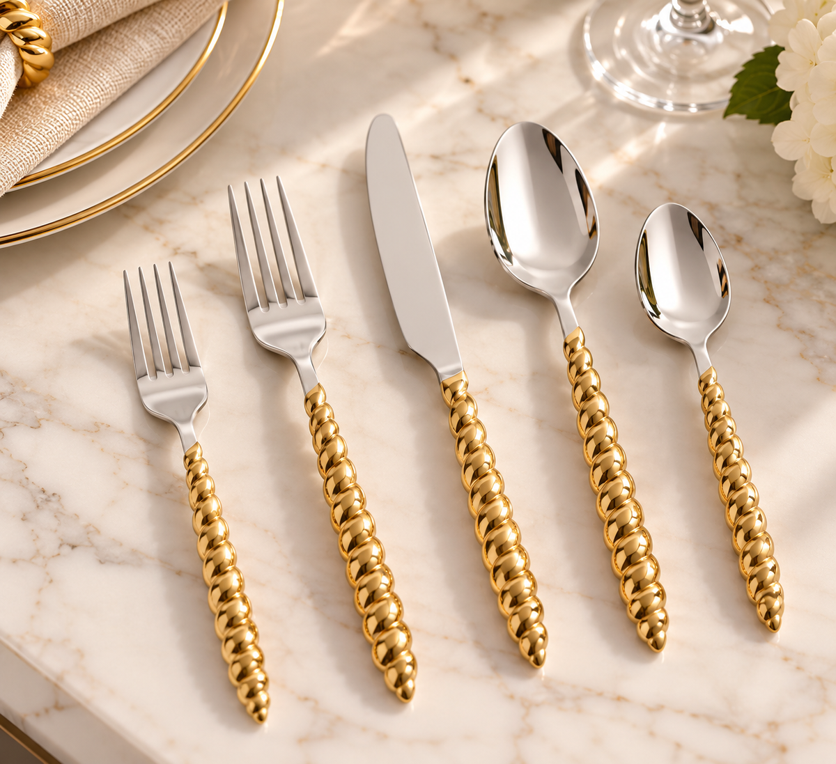 L'Objet Jessica McCormack Shell Flatware, 5-Piece Place Setting