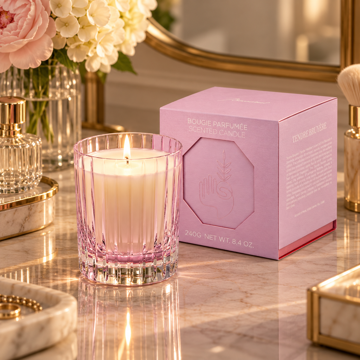 Baccarat Four Elements Candle, Tender Heather