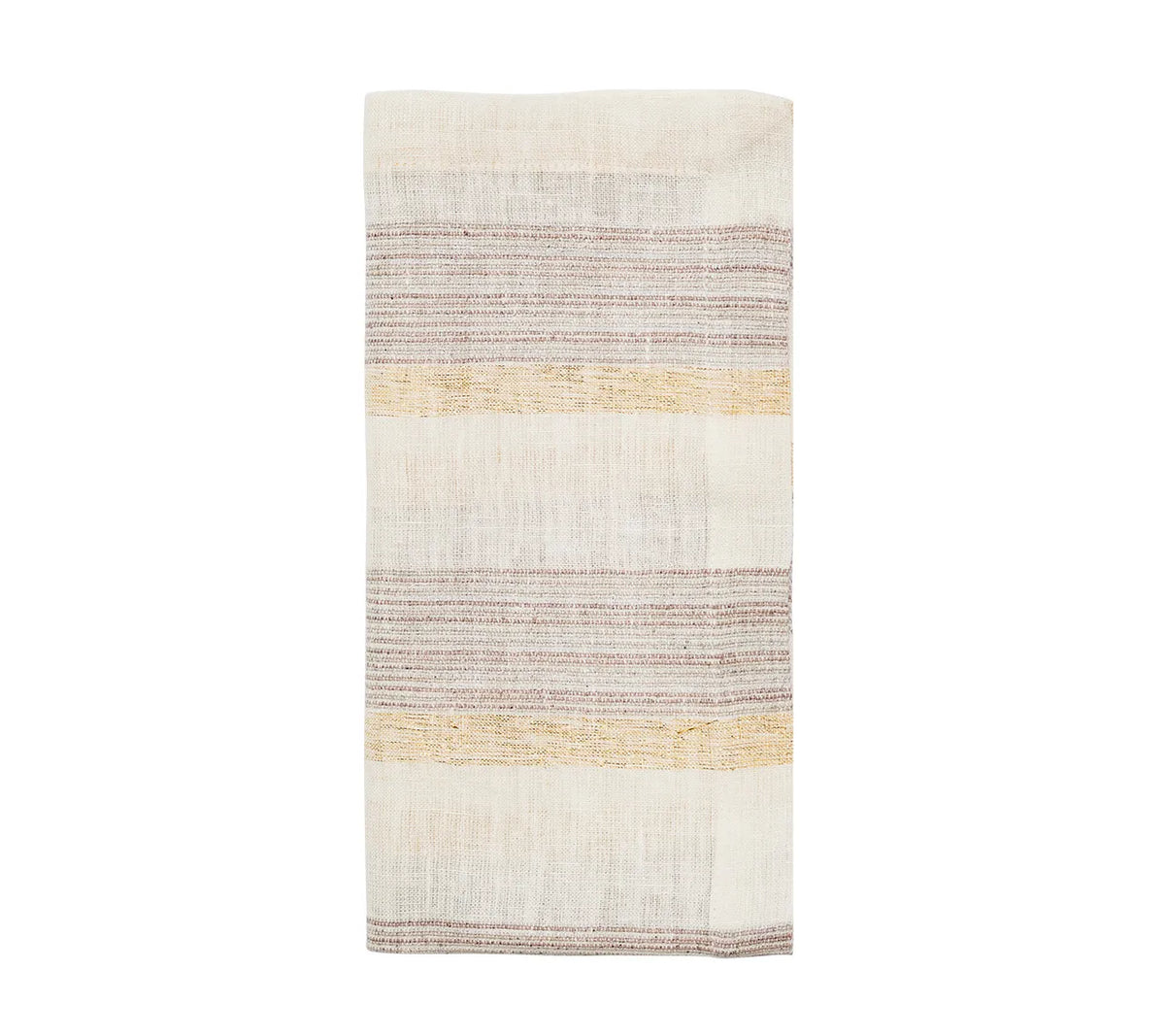 Kim Seybert Broad Stripe Napkin, Set of 4 in Gray & White