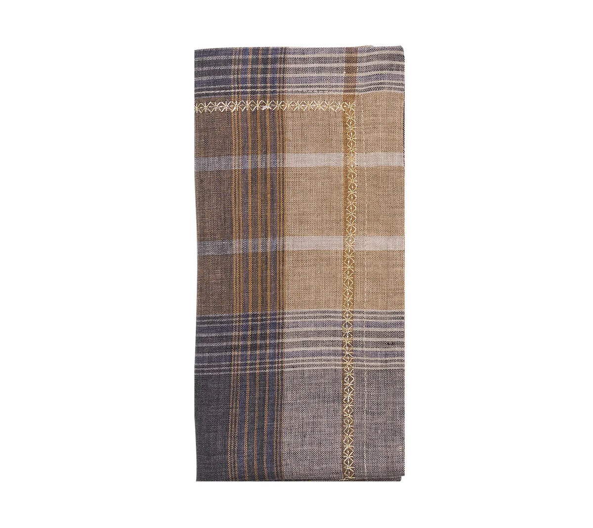 Kim Seybert Henley Napkin in Brown & Multi, Set of 4