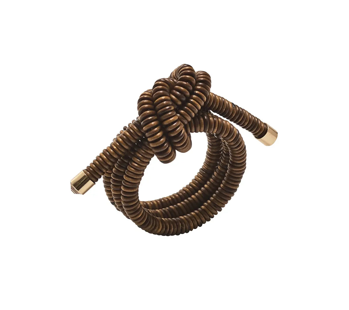 Kim Seybert Coil Napkin Ring, Set of 4 in Brown