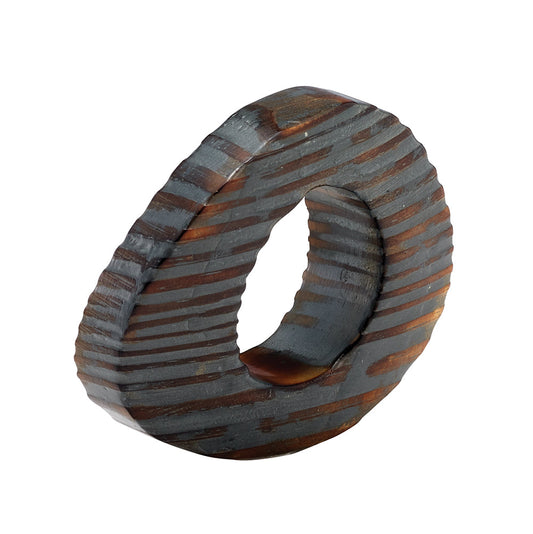 Oval Eye Napkin Ring Set of 4 in Gray