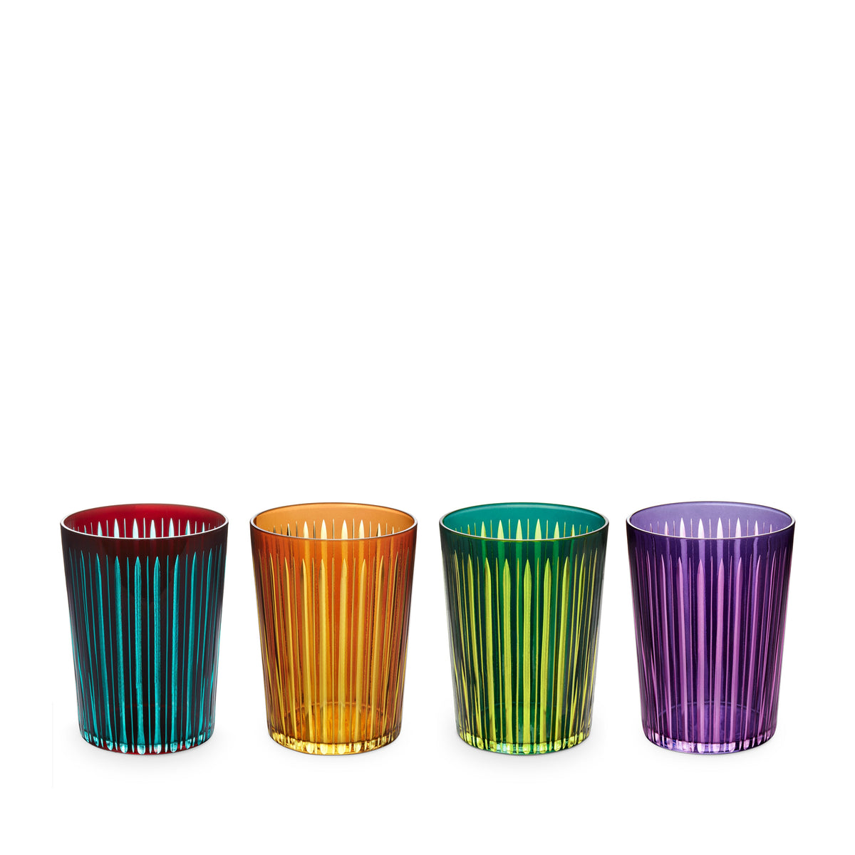 L'Objet Prism Highball Glasses, Set of 4, Assorted