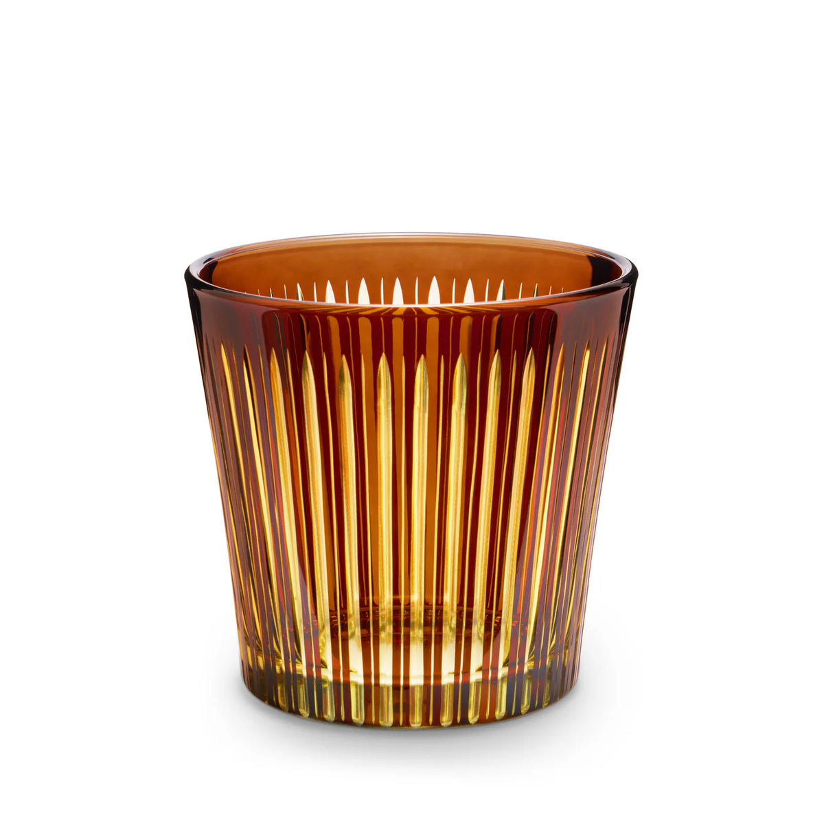 L'Objet Prism Ice Bucket + Tongs Amber