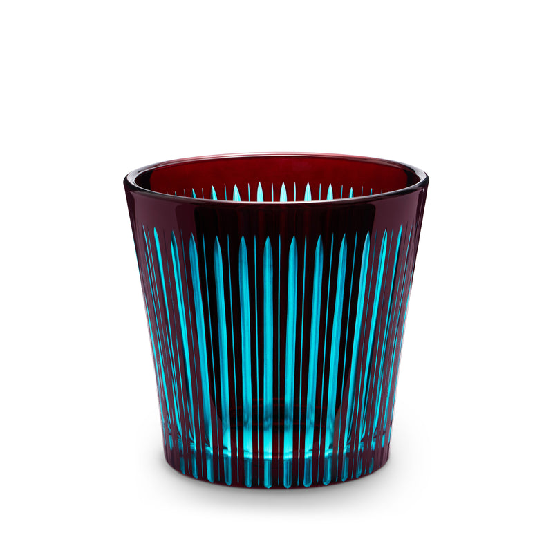 L'Objet Prism Ice Bucket + Tongs - Bordeaux