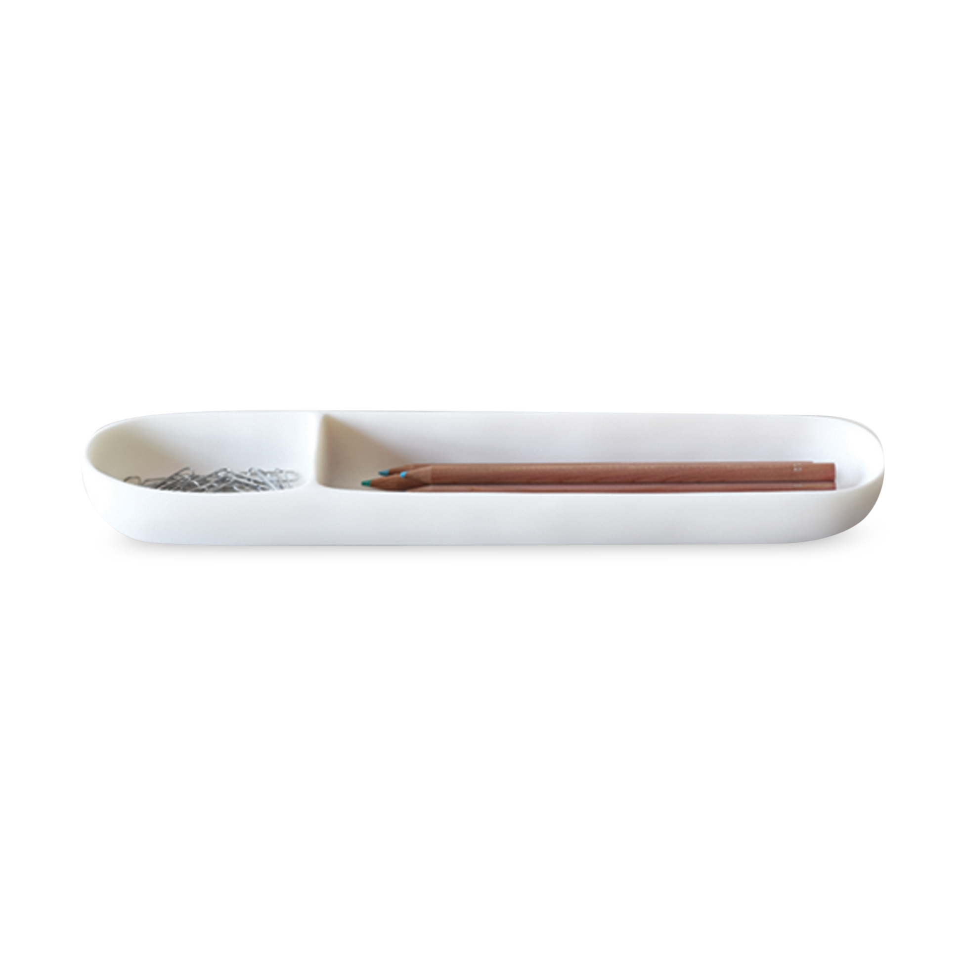 Modern Office Pencil Tray - White