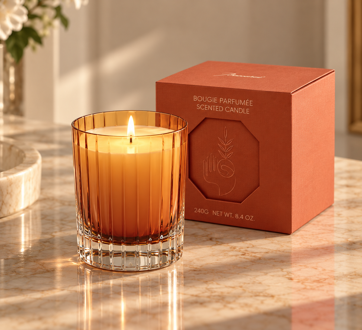 Baccarat Four Elements Candle, Earth