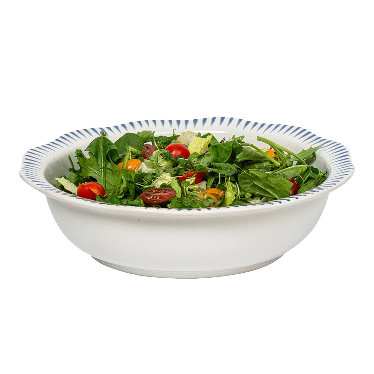Juliska Sitio Stripe Serving Bowl, styled table setting