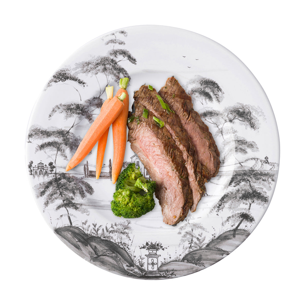 Juliska Country Estate Dinner Plate Flint Grey, styled table setting