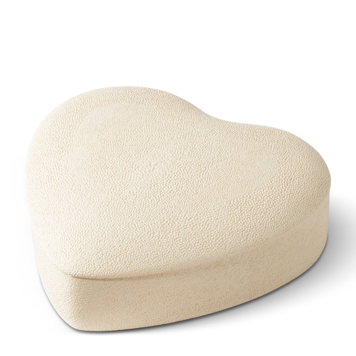 Aerin Shagreen Heart Jewelry Box Cream